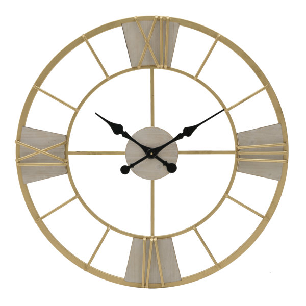 Brambly Cottage Schleswig Metal Wall Clock Wayfair.co.uk